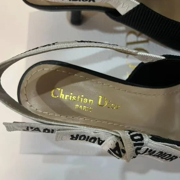 Dior J'Adior Black Velvet Slingback Pumps - Picture 5 of 8